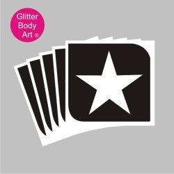 solid star temporary tattoo stencil
