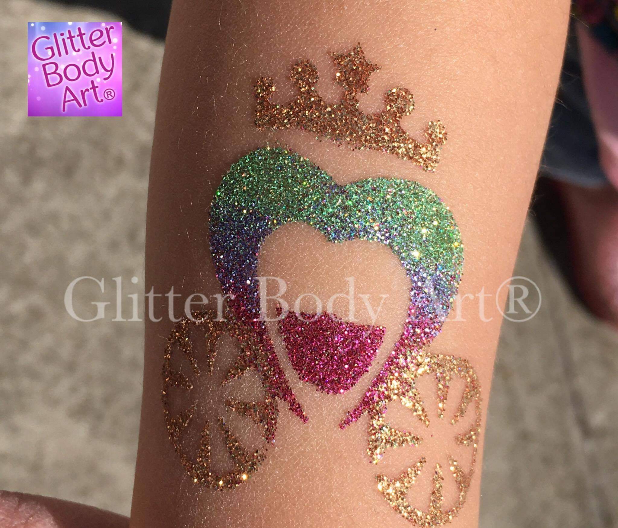 princess carriage princess carriage glitter tattoo, princess party temporary tattoos