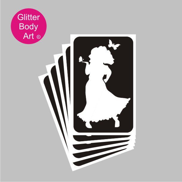 467 MIRABELLE Encanto Mirabel glitter tattoo stencil, Encanto temporary tattoos