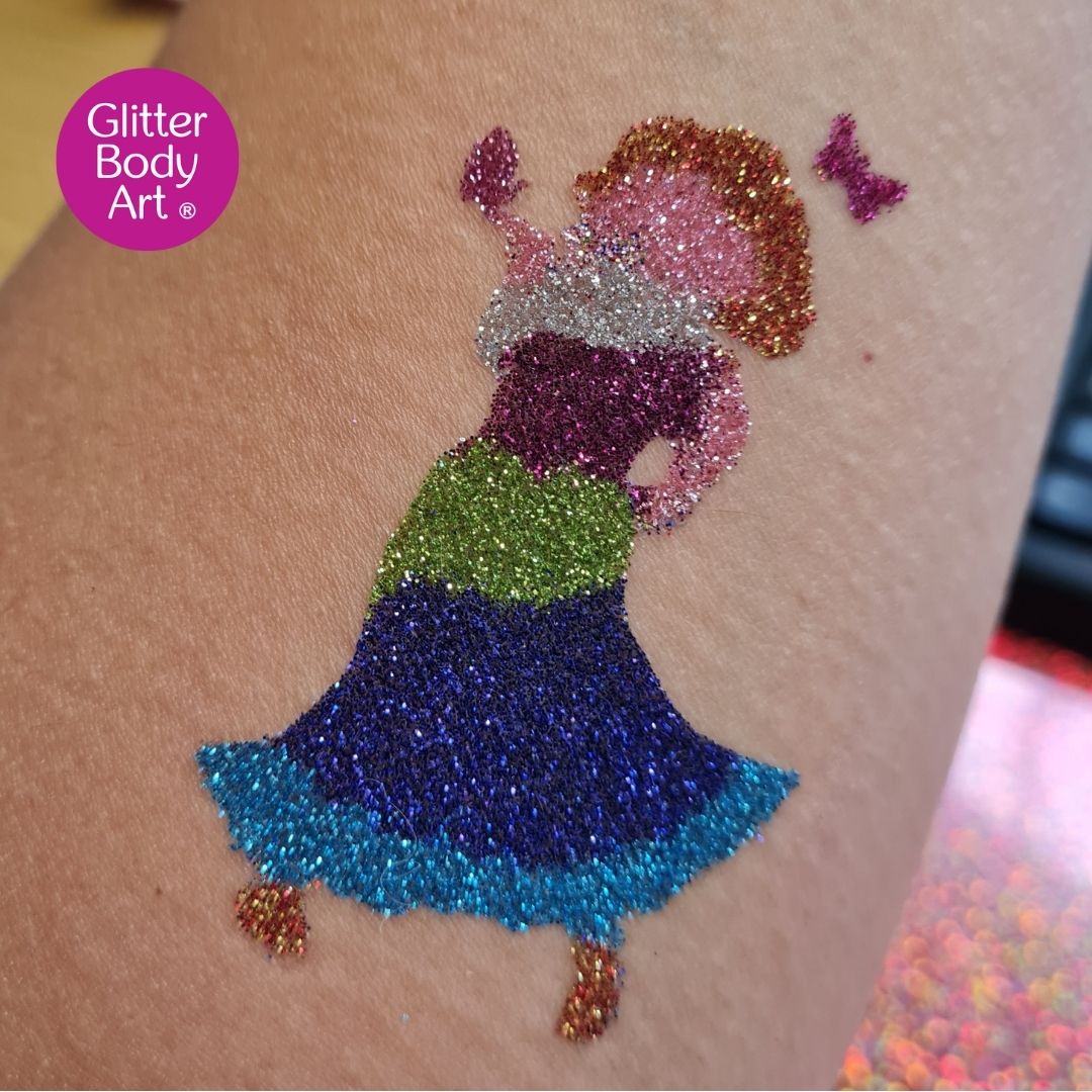 Mirabel Encanto glitter tattoo stencil Mirabel glitter tattoo stencil Encanto stencils Encanto birthday party