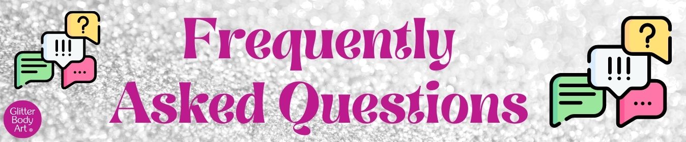 frequently asked questions about glitter tattoos and temporary tattoos