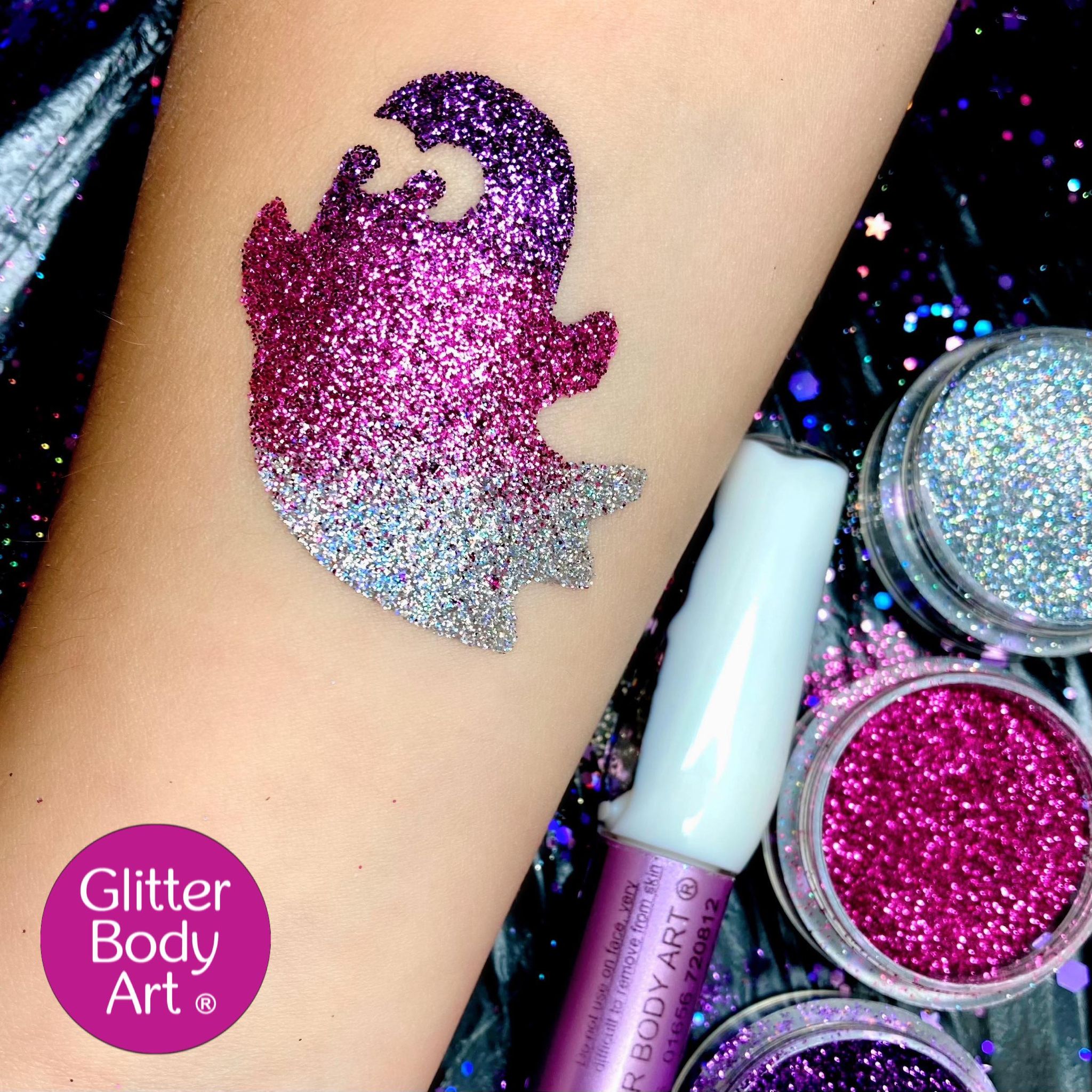 Halloween Ghost Tattoo Halloween Ghost glitter tattoo stencil