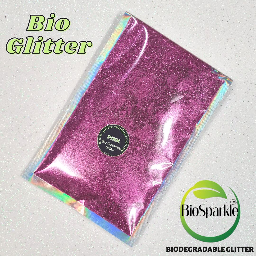 Pink Bio Glitter Pink Bioglitter ecoglitter biosparkle biodegradable cosmetic glitter for makeup and glitter tattoos