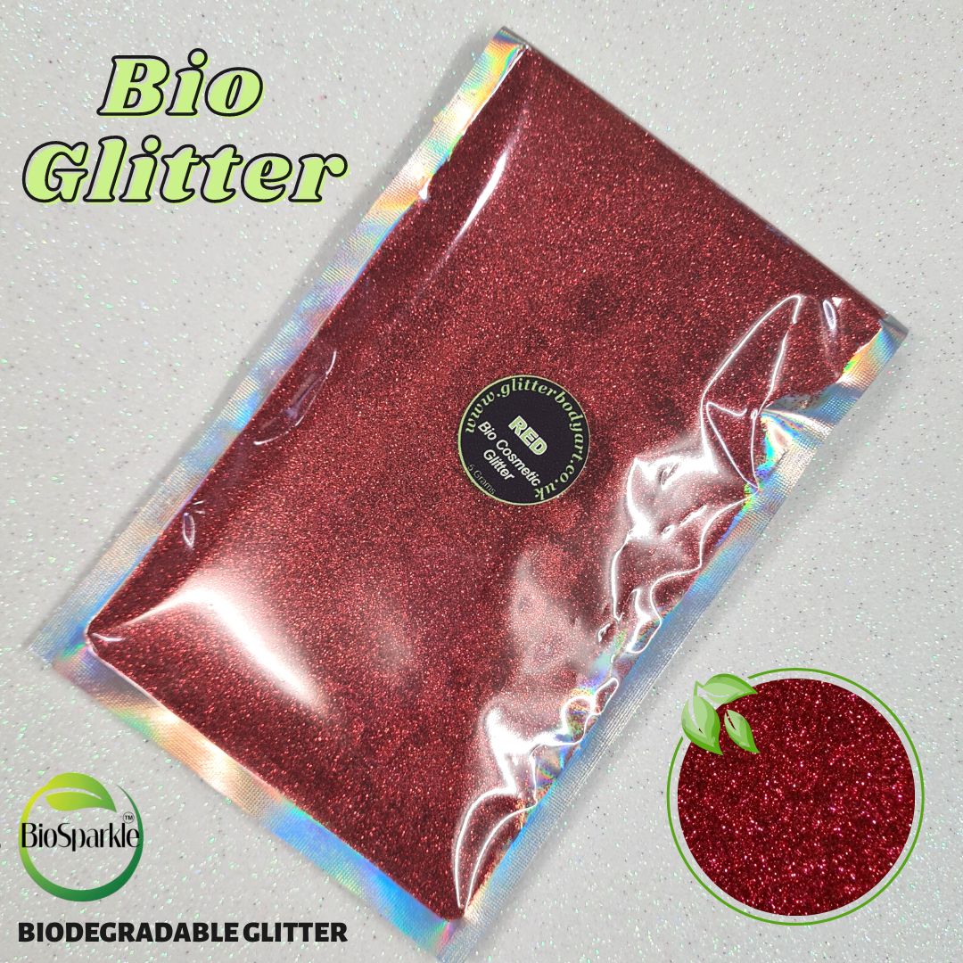 Red Bioglitter refill bag red bioglitter wholesale glitter bags