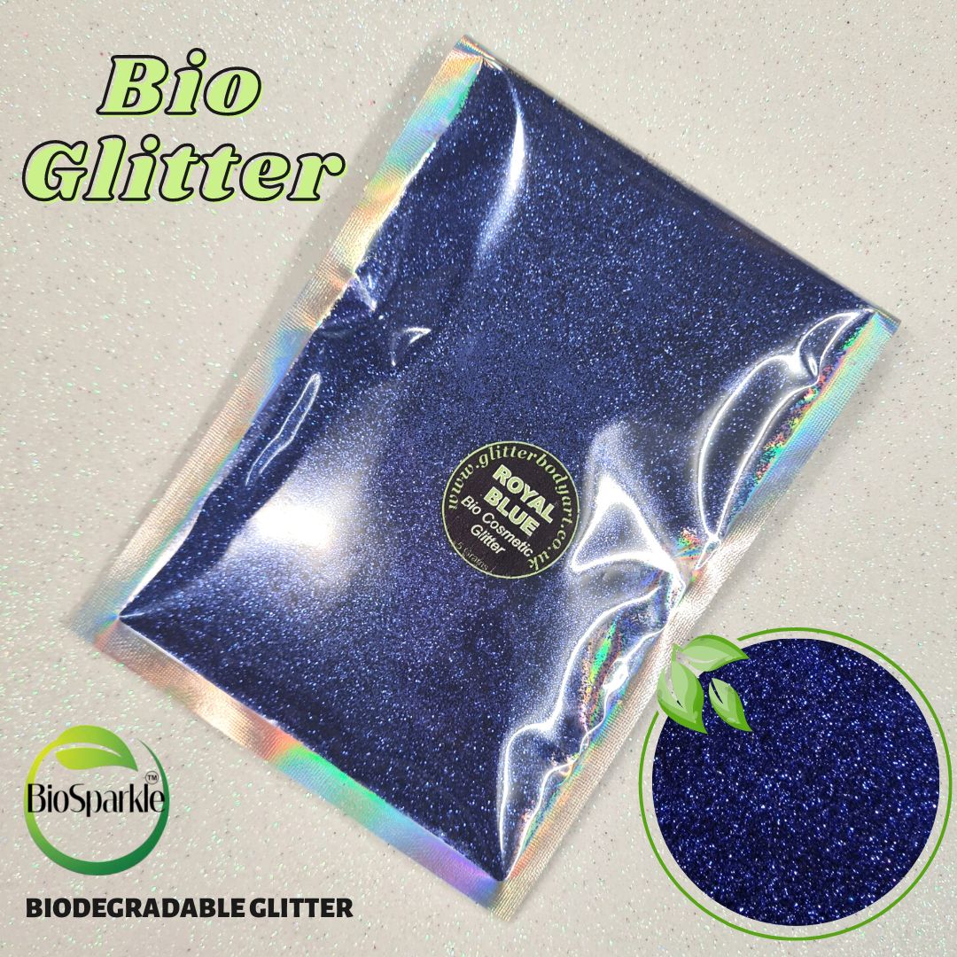 Royal Blue BioGlitter Refill Bag royal blue bioglitter wholeale glitter supplies