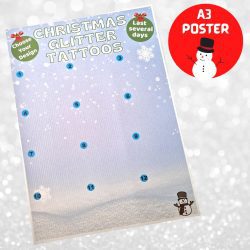 Christmas Glitter Tattoo Poster