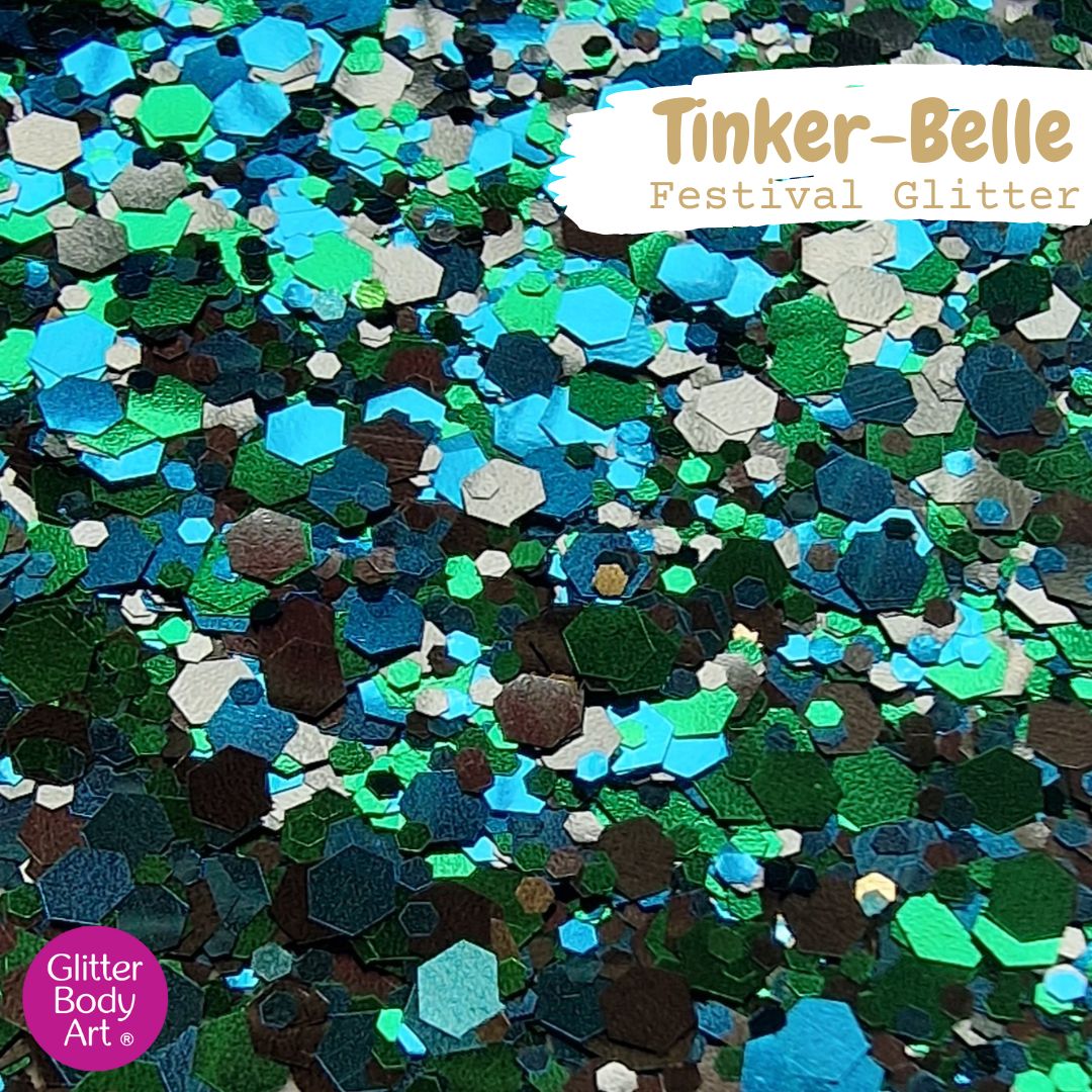 tinker-belle festival glitter Tinkerbelle festival glitter mix for face, hair and body use
