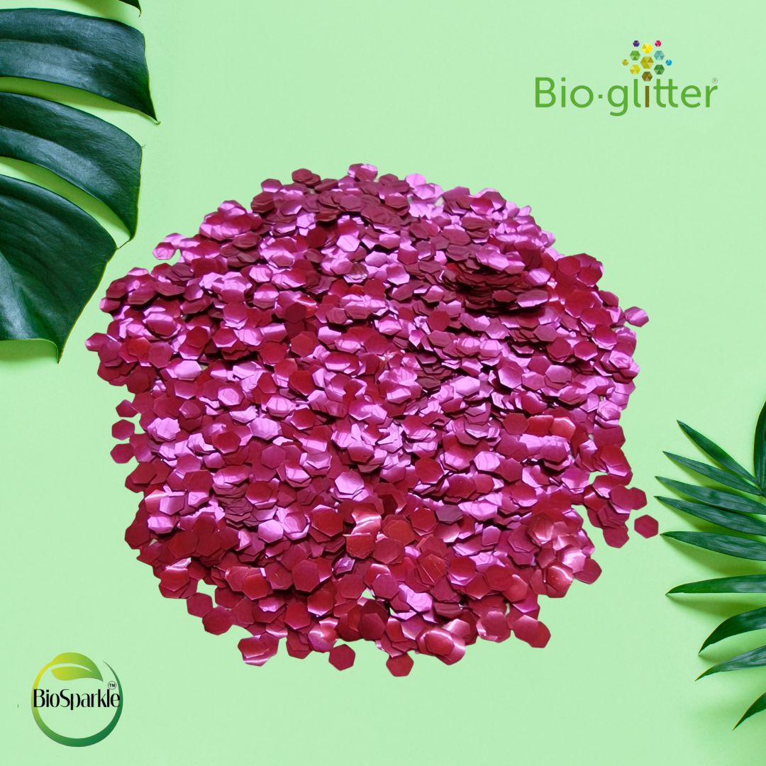Dark Rose Bioglitter 094 dark rose chunky bioglitter, festival glitter makeup flakes