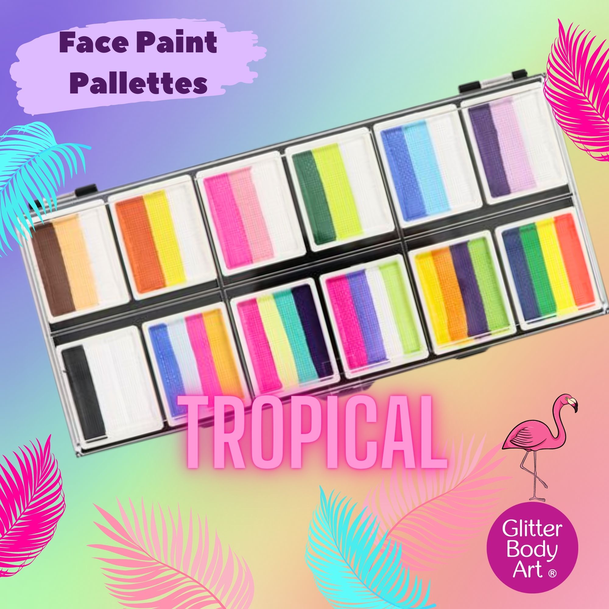 Tropical Face Paint Pallette Tropical Face Paint Pallette