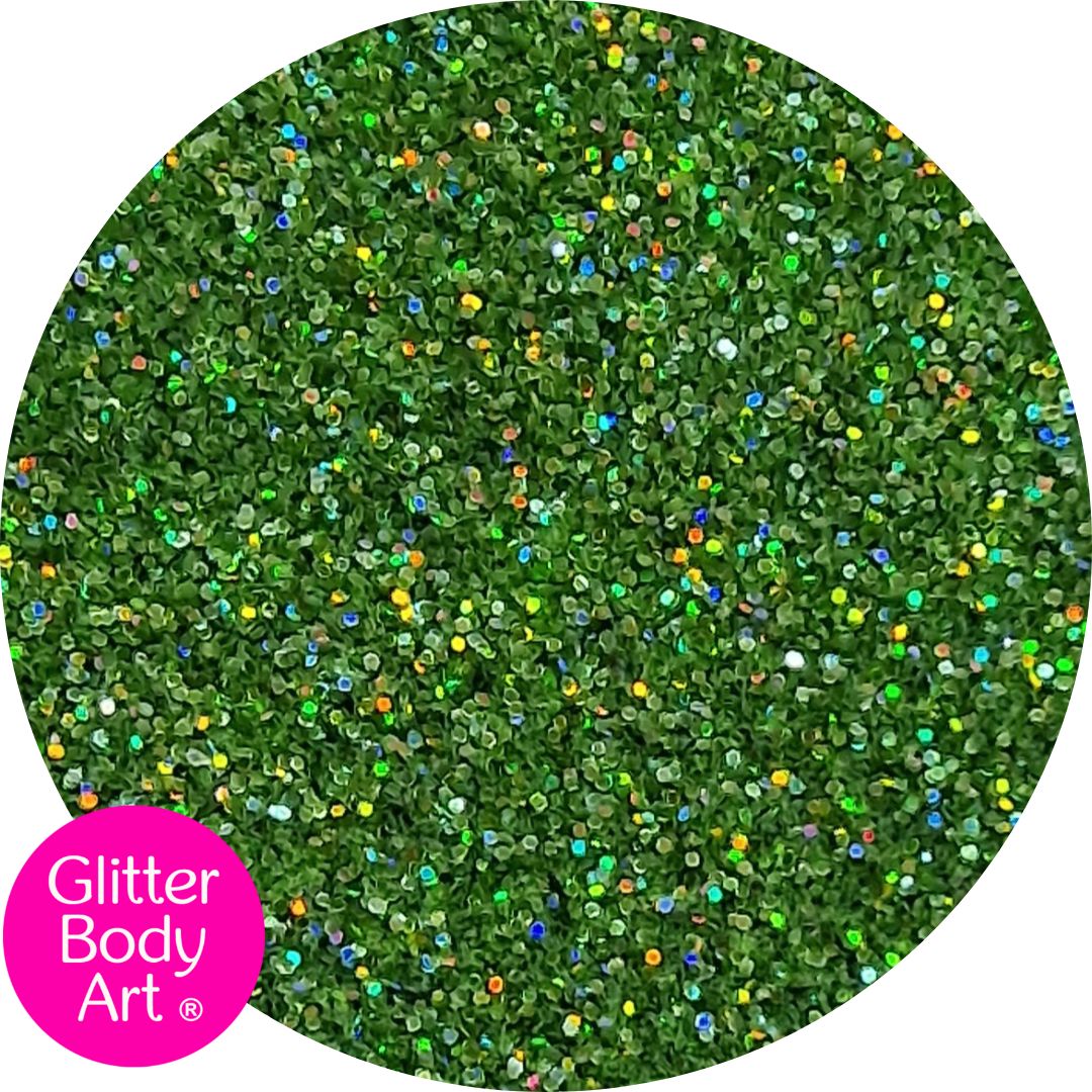Green holographic glitter Holographic Green Body Glitter for glitter tattoos