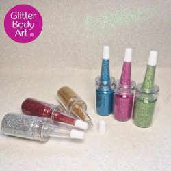 holographic glitter sets of 6 puffer bottles refill glitter