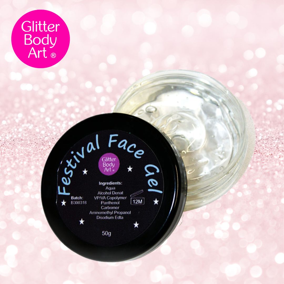 body gel 50 g body gel for applying glitter to the face or hair