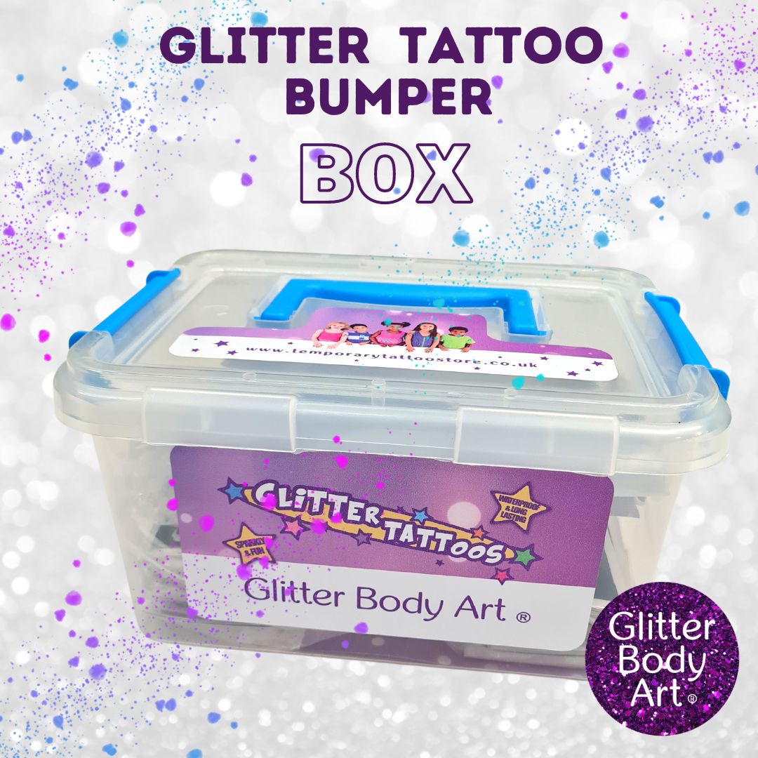 bumper-box Glitter Tattoo Party Kit for birthday parties kids temporary tattoos