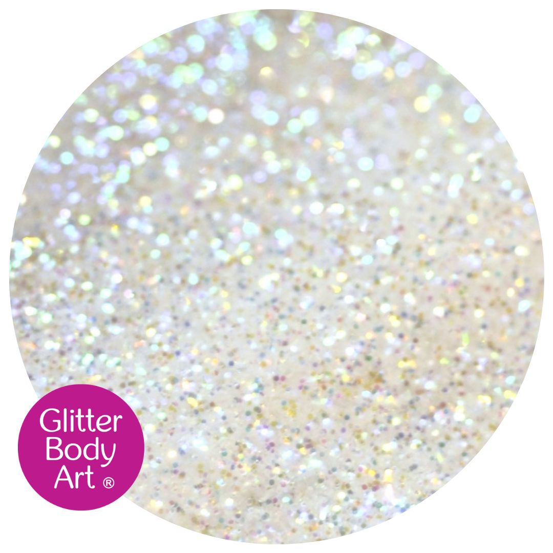 Aurora aurora white face and body glitter