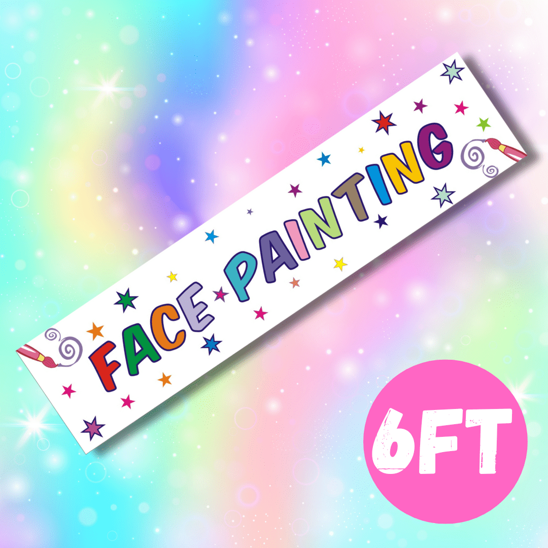 face painting banner 6ft for outdoor use