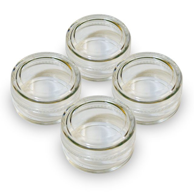 Empty-Jars-4 4 Empty glitter jars, clear jars with screw top lids, 5 gram glitter jars