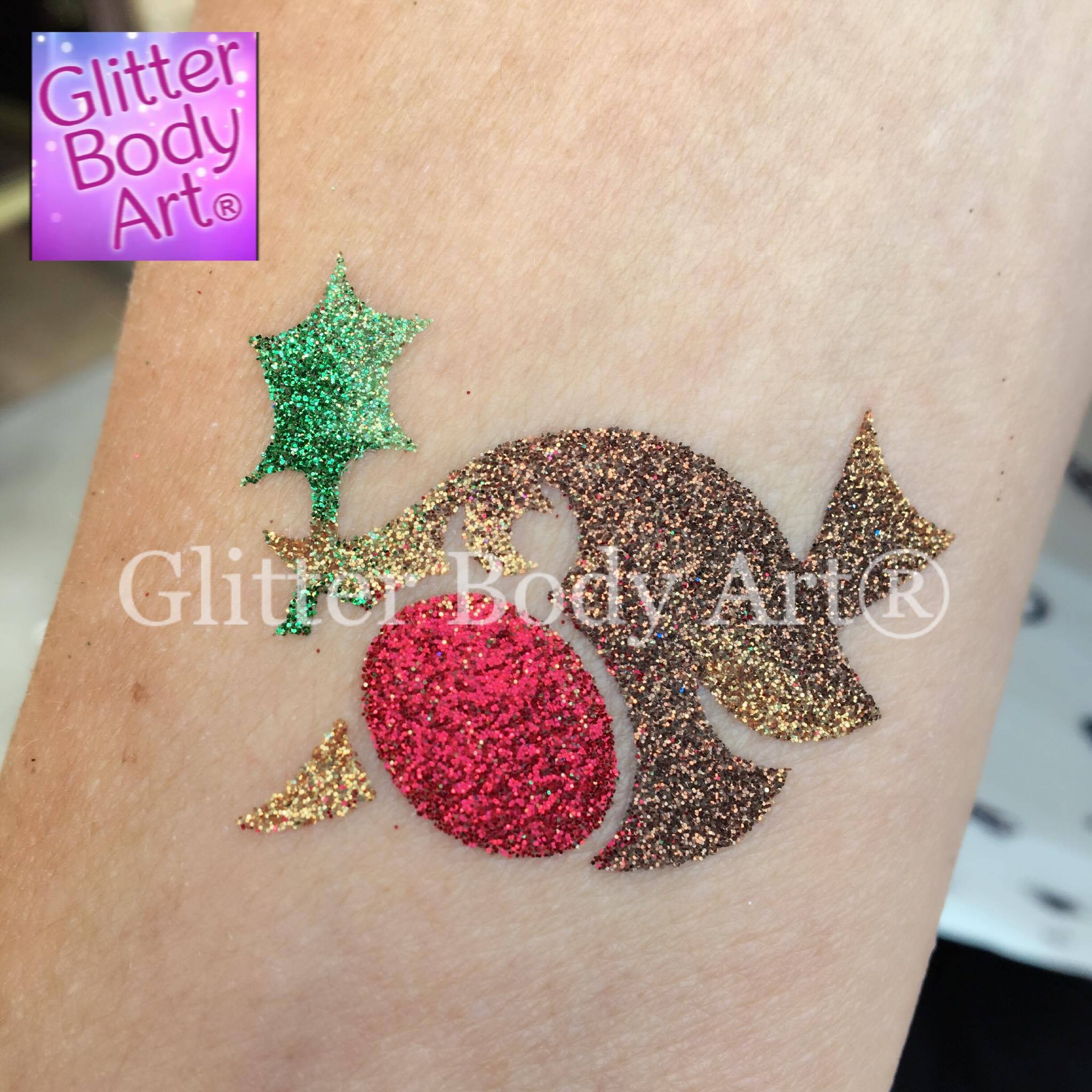 Robin Stencil Christmas robin temporary tattoo stencil