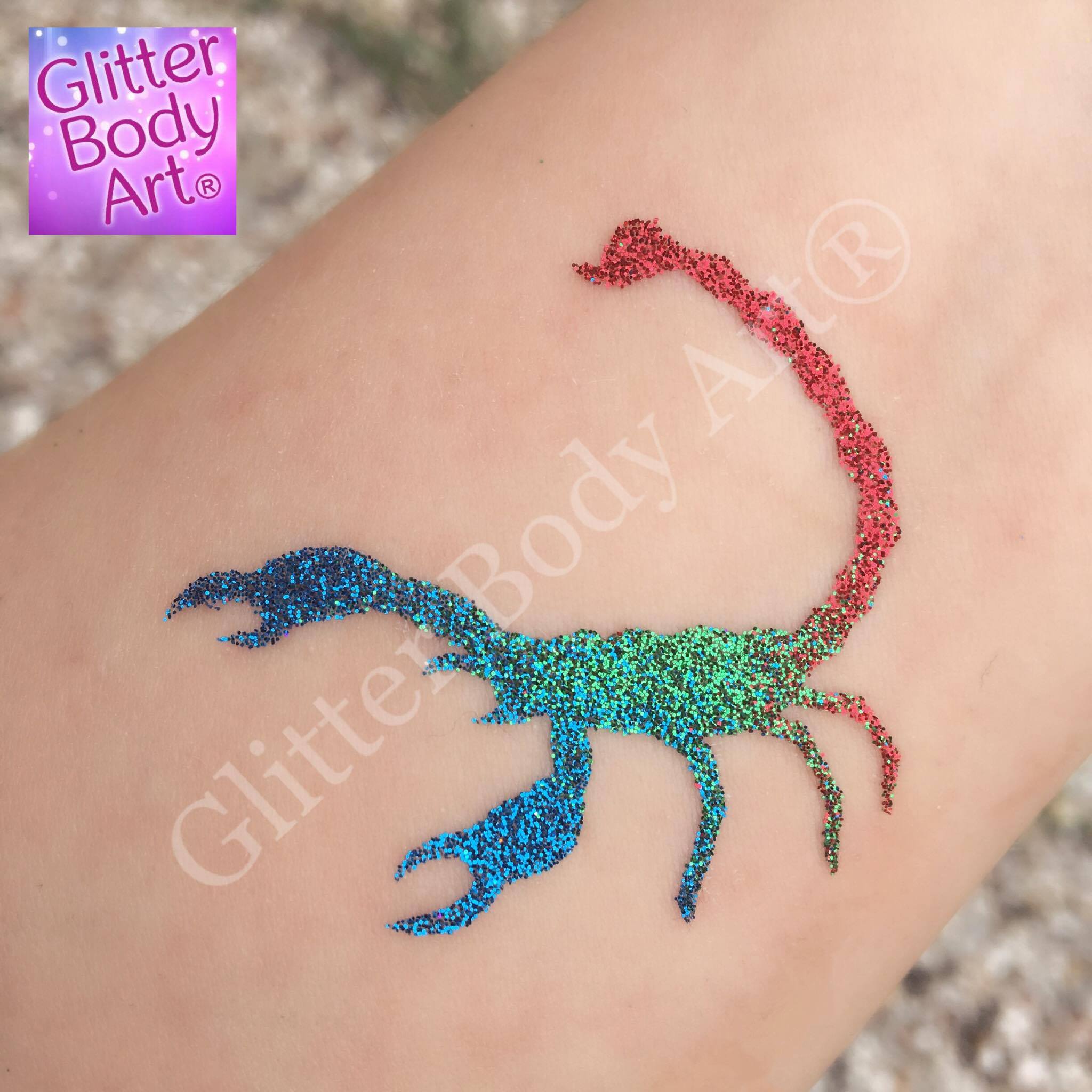 scorpion stencil scorpion temporary tattoo for kids, scorpion king glitter tattoo